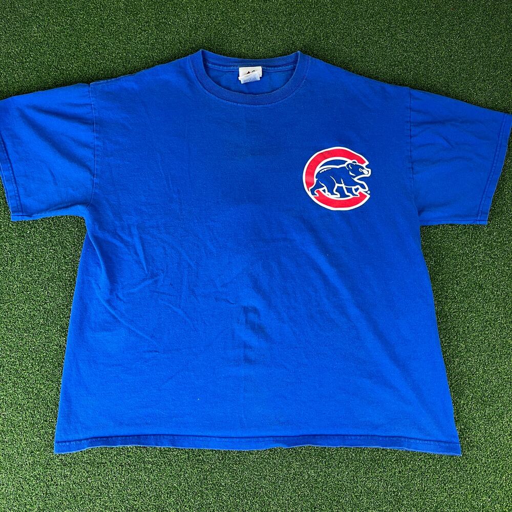 Vintage Majestic Chicago Cubs 2000s Kosuke Fukudome #1 Graphic T-Shirt Sz L